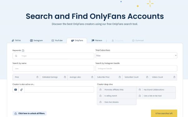 onlyfans lookup influencersclub