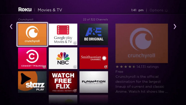 activate crunchyroll on roku