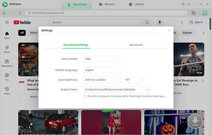 adjust settings