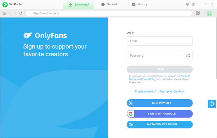 select onlyfans to download videos
