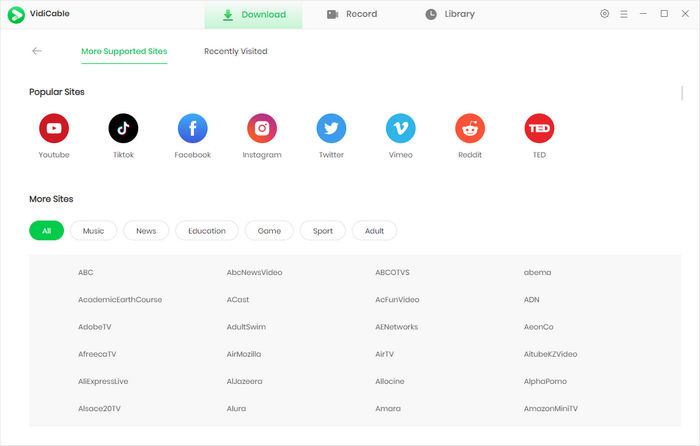 select Twitter to download mp4 videos