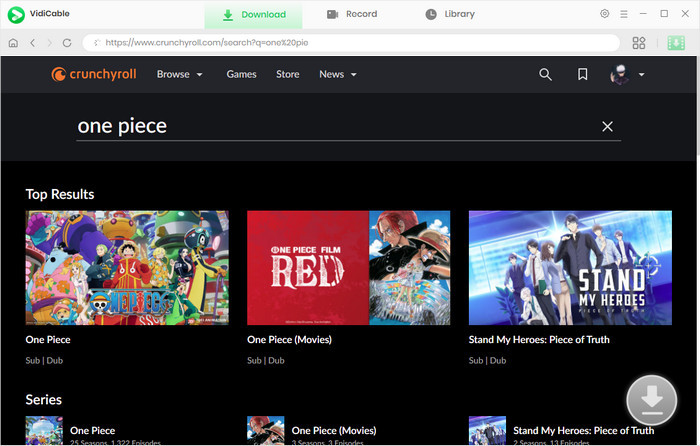search video crunchyroll