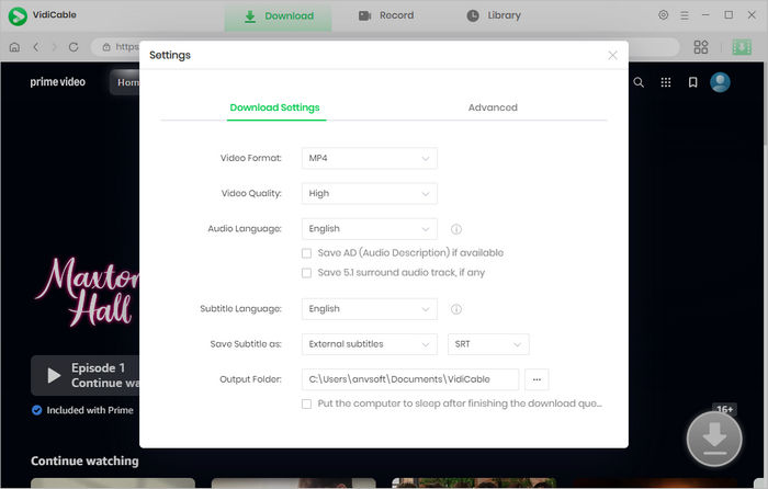 adjust settings